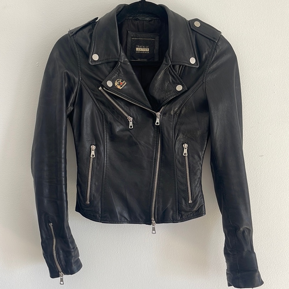 Zara Leather Trafaluc Moto Jacket